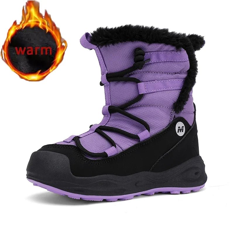 Winter Children Snow Boot Boys Girls Outdoor Causal Thickencold protection Cotton Shoe Plush Warm Non - Slip Fashion High - top Boot - 𝐝𝐮𝐯𝐥𝐚𝐬𝐡𝐨𝐩.𝐜𝐨𝐦