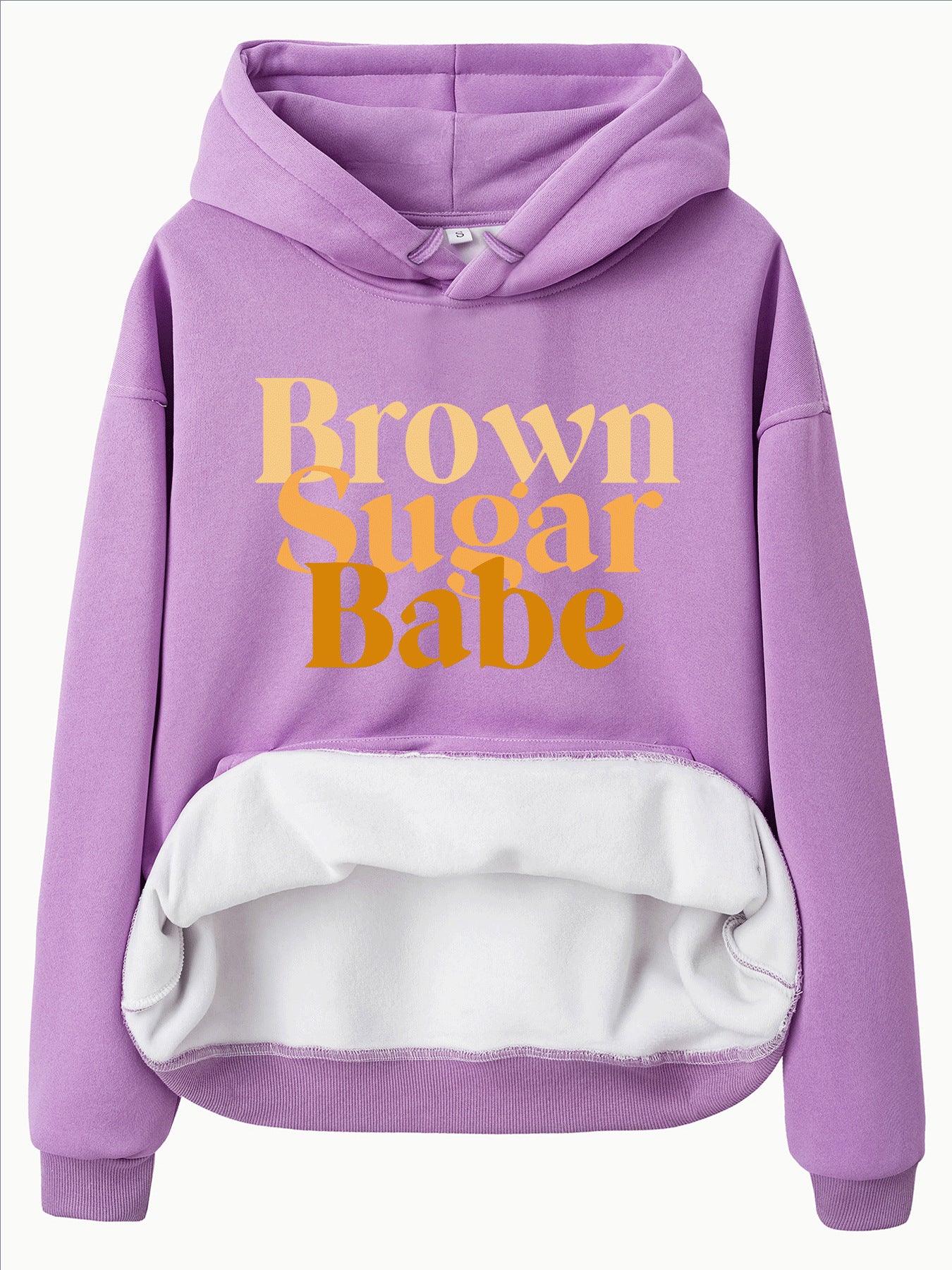 Langärmliger, dicker Fleece-Hoodie