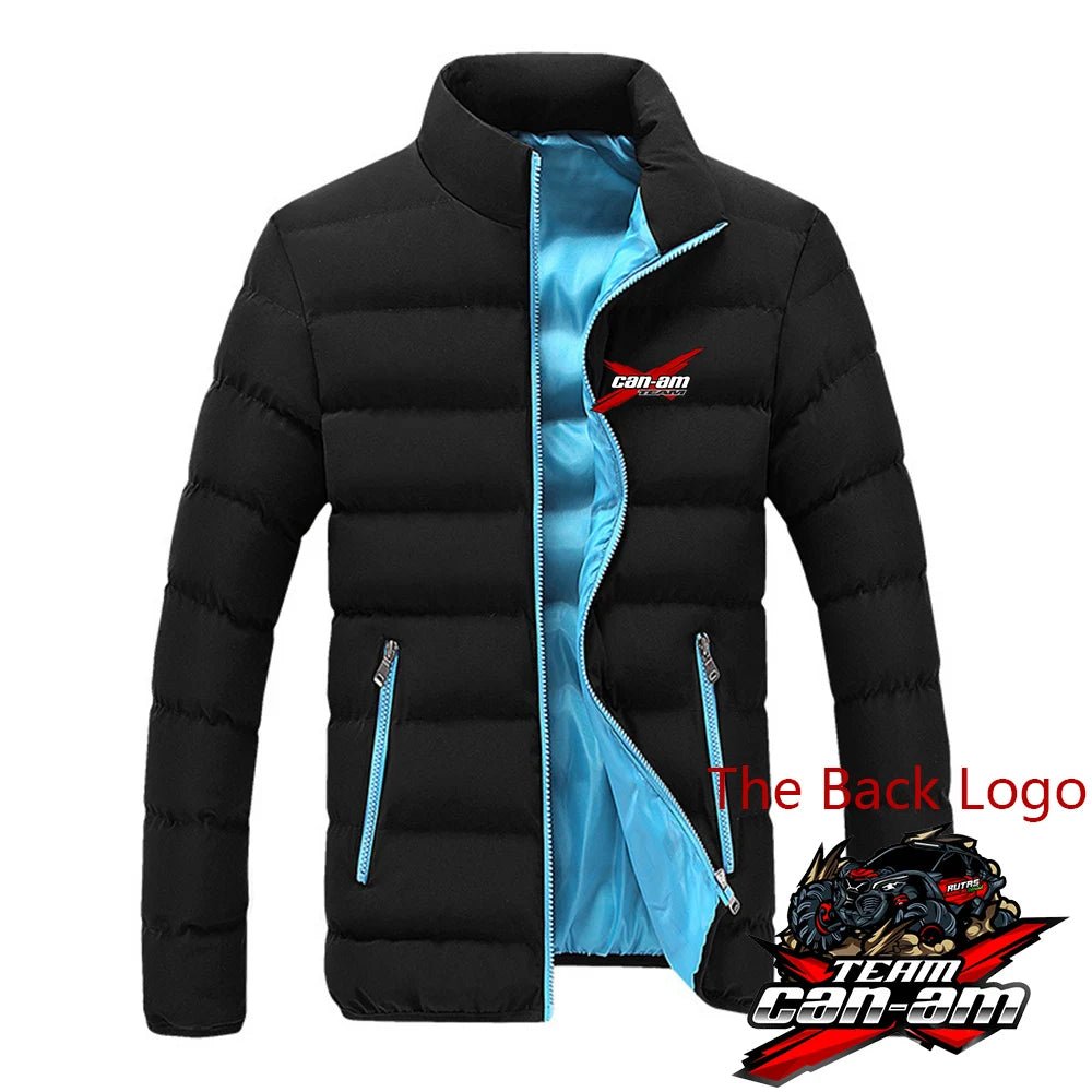 2022 Can Am Motorcycles Men's New Winter Jacket Fashion Hight Quality Coat Solid Color Stand Collar Zipper Cotton Clothes - 𝐃𝐔𝐕𝐋𝐀𝐒𝐇𝐎𝐏