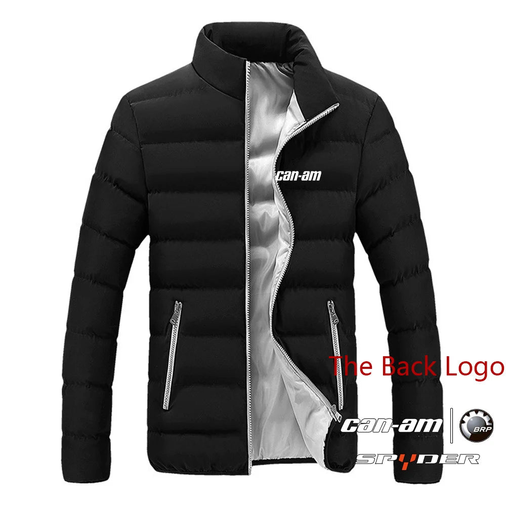 2022 Can Am Motorcycles Men's New Winter Jacket Fashion Hight Quality Coat Solid Color Stand Collar Zipper Cotton Clothes - 𝐃𝐔𝐕𝐋𝐀𝐒𝐇𝐎𝐏
