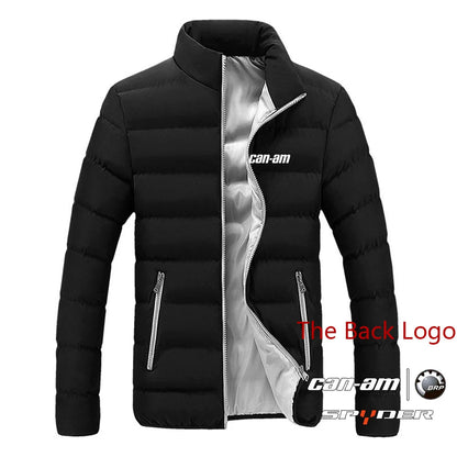 2022 Can Am Motorcycles Men's New Winter Jacket Fashion Hight Quality Coat Solid Color Stand Collar Zipper Cotton Clothes - 𝐃𝐔𝐕𝐋𝐀𝐒𝐇𝐎𝐏