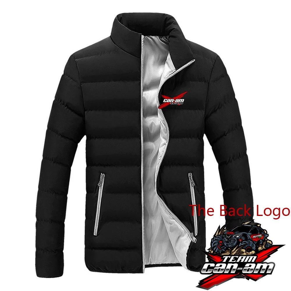 2022 Can Am Motorcycles Men's New Winter Jacket Fashion Hight Quality Coat Solid Color Stand Collar Zipper Cotton Clothes - 𝐃𝐔𝐕𝐋𝐀𝐒𝐇𝐎𝐏