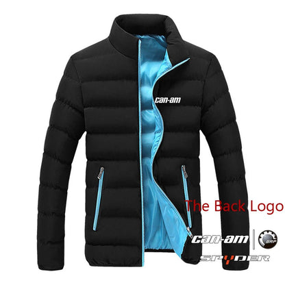2022 Can Am Motorcycles Men's New Winter Jacket Fashion Hight Quality Coat Solid Color Stand Collar Zipper Cotton Clothes - 𝐃𝐔𝐕𝐋𝐀𝐒𝐇𝐎𝐏