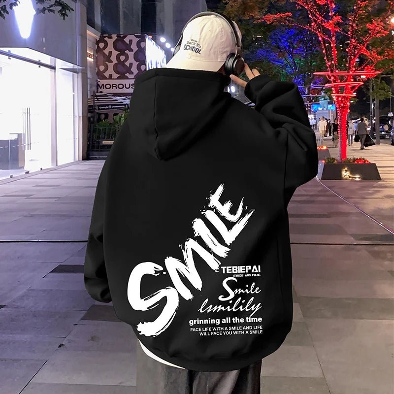 2025 New Men's Fashion Brand Hooded Sweatshirt for Spring and Autumn, Hoodie with Hong Kong Style, Loose Outerwear - 𝐃𝐔𝐕𝐋𝐀𝐒𝐇𝐎𝐏