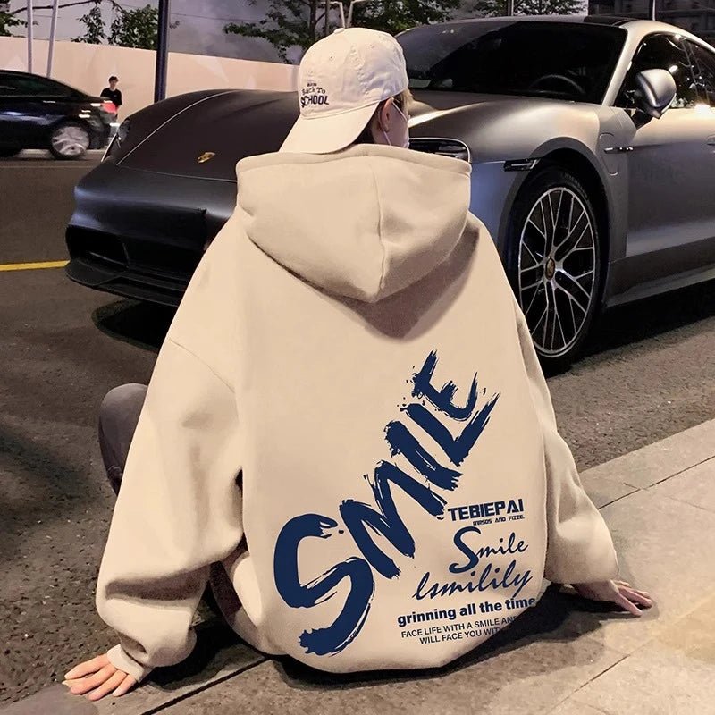 2025 New Men's Fashion Brand Hooded Sweatshirt for Spring and Autumn, Hoodie with Hong Kong Style, Loose Outerwear - 𝐃𝐔𝐕𝐋𝐀𝐒𝐇𝐎𝐏