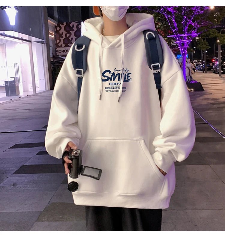2025 New Men's Fashion Brand Hooded Sweatshirt for Spring and Autumn, Hoodie with Hong Kong Style, Loose Outerwear - 𝐃𝐔𝐕𝐋𝐀𝐒𝐇𝐎𝐏