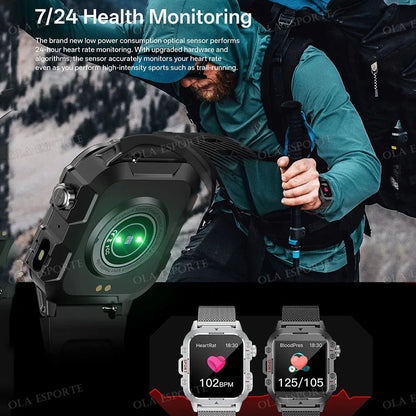 2025 New SmartWatch Men For Women Militray Outdoor GPS Track Sport Watches Heart Rate Sleep Waterproof Smart Watch IOS Android - 𝐝𝐮𝐯𝐥𝐚𝐬𝐡𝐨𝐩.𝐜𝐨𝐦