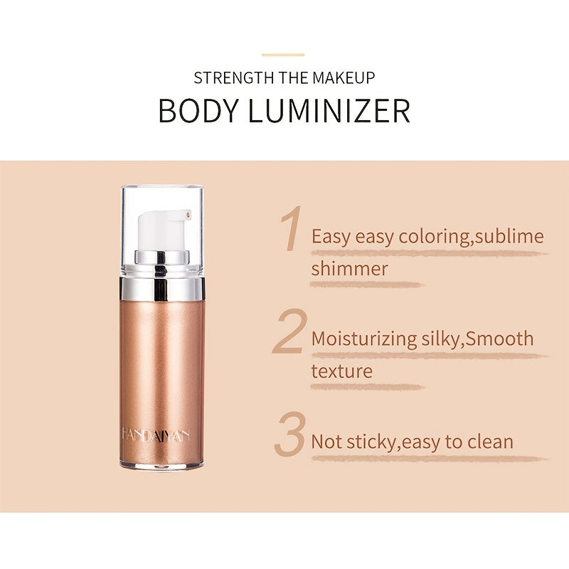 4 Colors Shimmer Liquid Highlighter, Body Face Foundation Cream, Waterproof Brightening Makeup Cosmetic