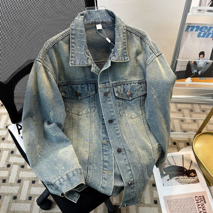 Workwear denim jacket men's spring and autumn new style