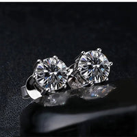 2ct 8mm Moissanite Earrings for Women Lab Grown Diamond Ear Studs 925 Sterling Silver Fine Jewelry Gift - 𝐃𝐔𝐕𝐋𝐀𝐒𝐇𝐎𝐏