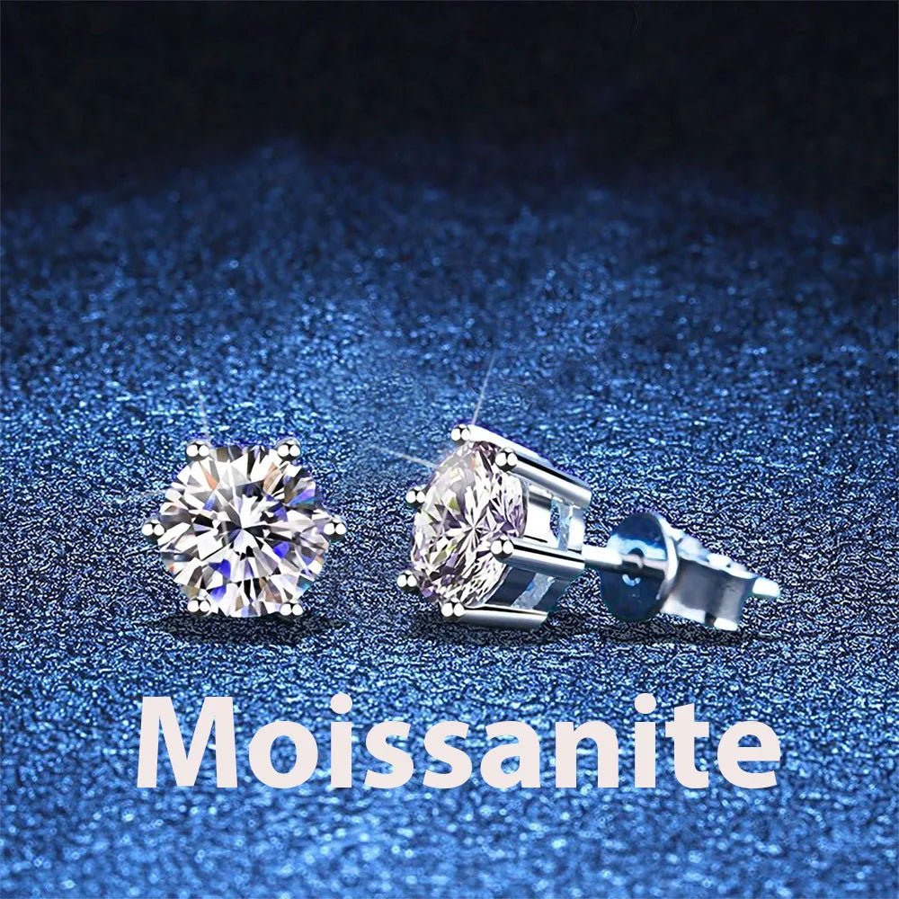 2ct 8mm Moissanite Earrings for Women Lab Grown Diamond Ear Studs 925 Sterling Silver Fine Jewelry Gift - 𝐃𝐔𝐕𝐋𝐀𝐒𝐇𝐎𝐏