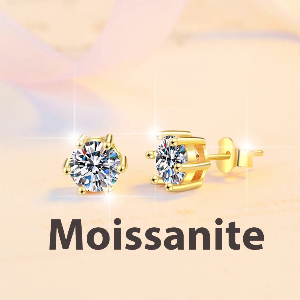 2ct 8mm Moissanite Earrings for Women Lab Grown Diamond Ear Studs 925 Sterling Silver Fine Jewelry Gift - 𝐃𝐔𝐕𝐋𝐀𝐒𝐇𝐎𝐏