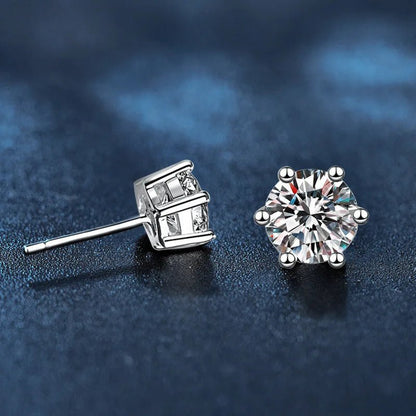 2ct 8mm Moissanite Earrings for Women Lab Grown Diamond Ear Studs 925 Sterling Silver Fine Jewelry Gift - 𝐃𝐔𝐕𝐋𝐀𝐒𝐇𝐎𝐏