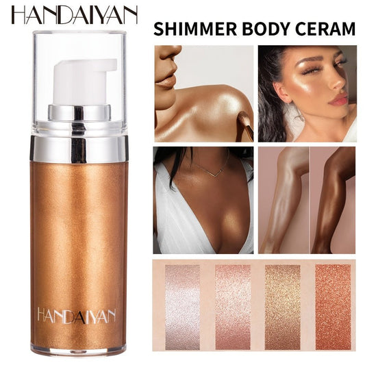 4 Colors Shimmer Liquid Highlighter, Body Face Foundation Cream, Waterproof Brightening Makeup Cosmetic - 𝐝𝐮𝐯𝐥𝐚𝐬𝐡𝐨𝐩.𝐜𝐨𝐦
