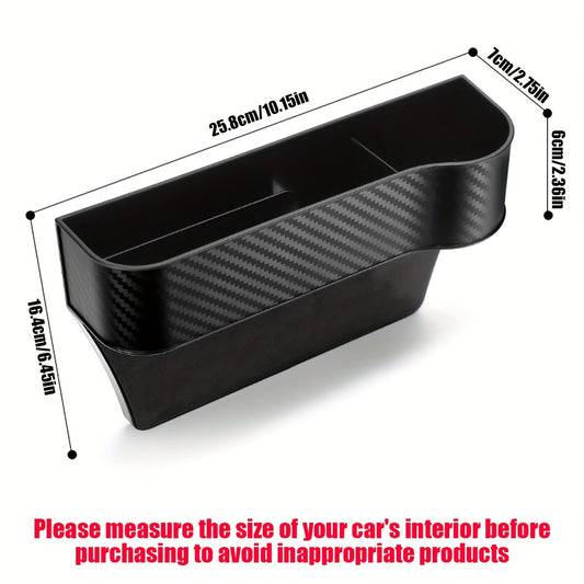 1pc Car Seat Gap Filler Organizer, Multifunctional Car Seat Key Holder Passenger Driver Front Seat Side Storage Box With Cup Holder