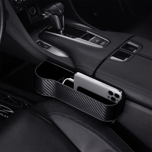 1pc Car Seat Gap Filler Organizer, Multifunctional Car Seat Key Holder Passenger Driver Front Seat Side Storage Box With Cup Holder