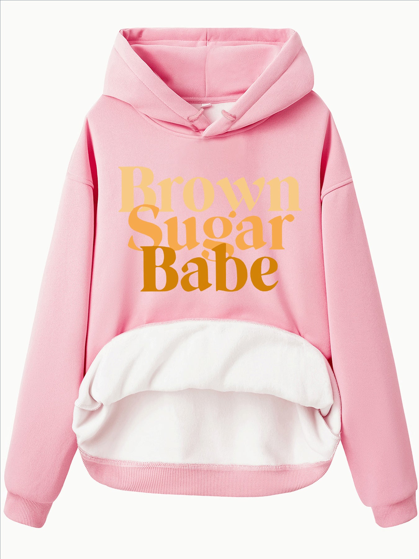 Langärmliger, dicker Fleece-Hoodie