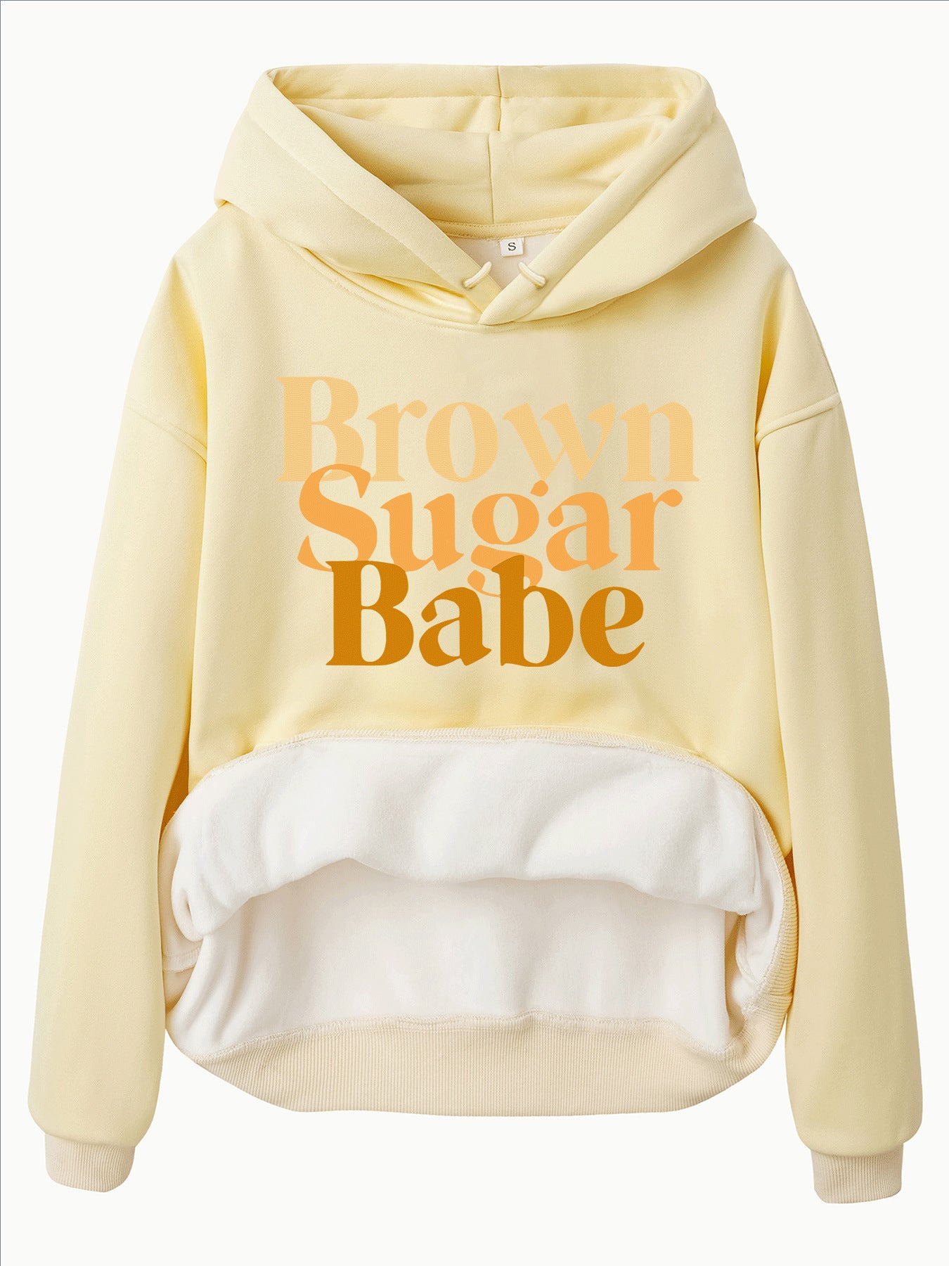 Langärmliger, dicker Fleece-Hoodie