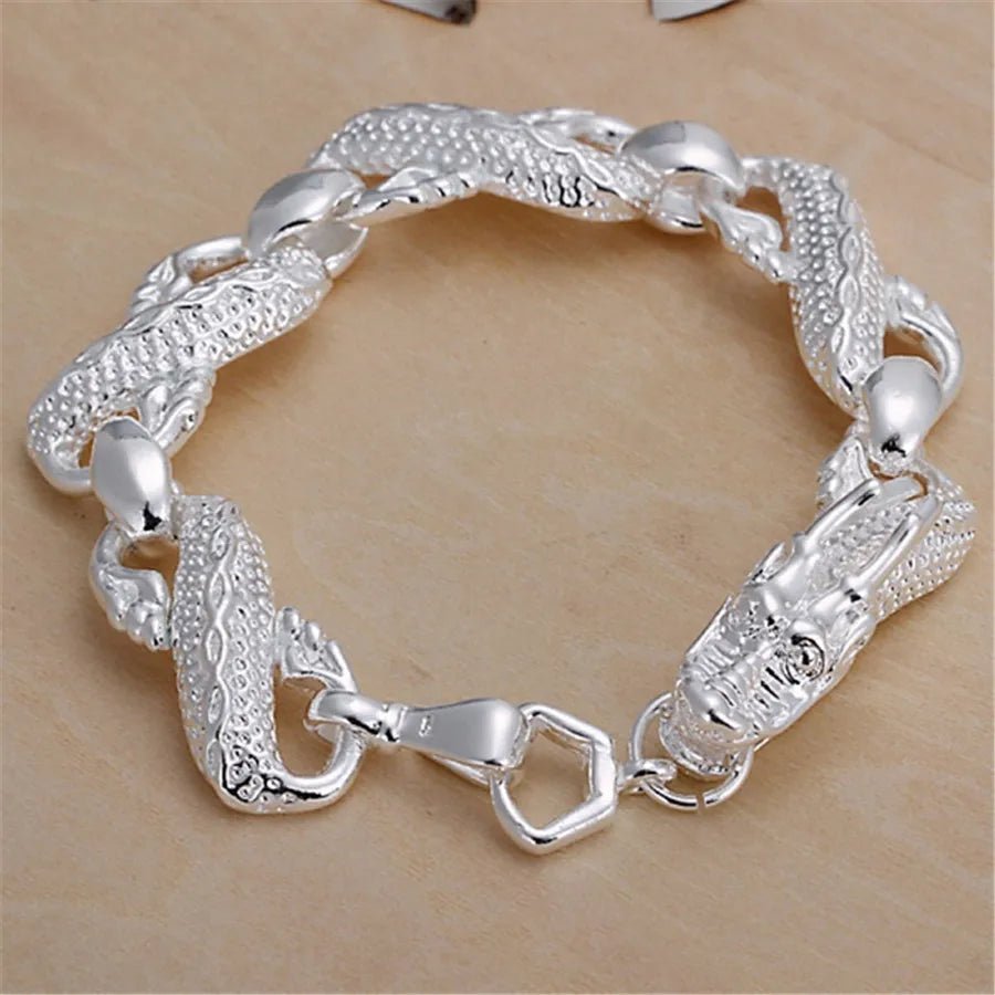 925 Sterling Silver Exquisite Solid Chain Bracelet Fashion Charm Women Men Solid Wedding Cute Simple Models Jewelry - 𝐃𝐔𝐕𝐋𝐀𝐒𝐇𝐎𝐏