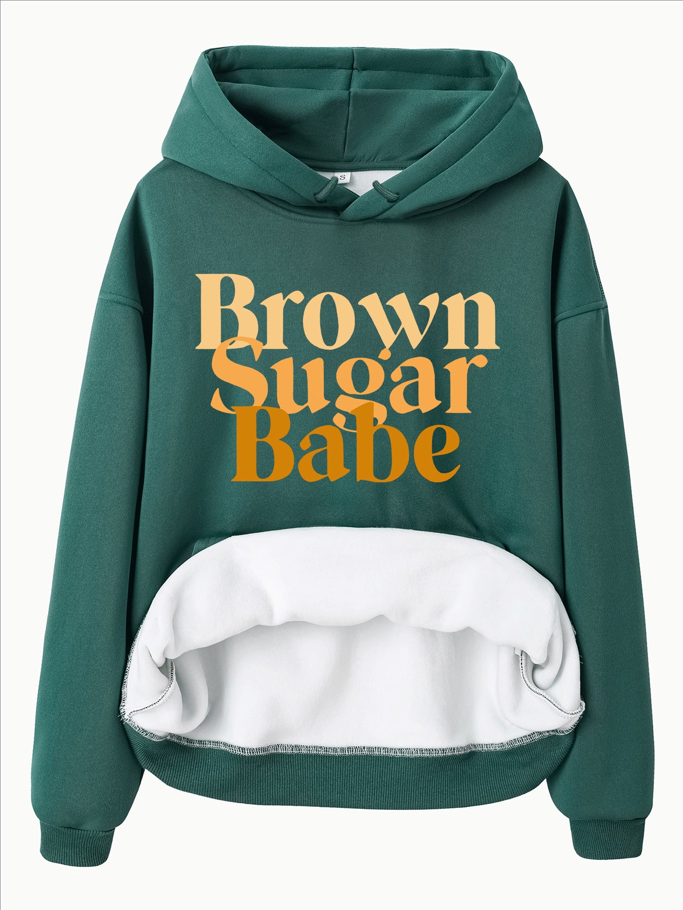 Langärmliger, dicker Fleece-Hoodie