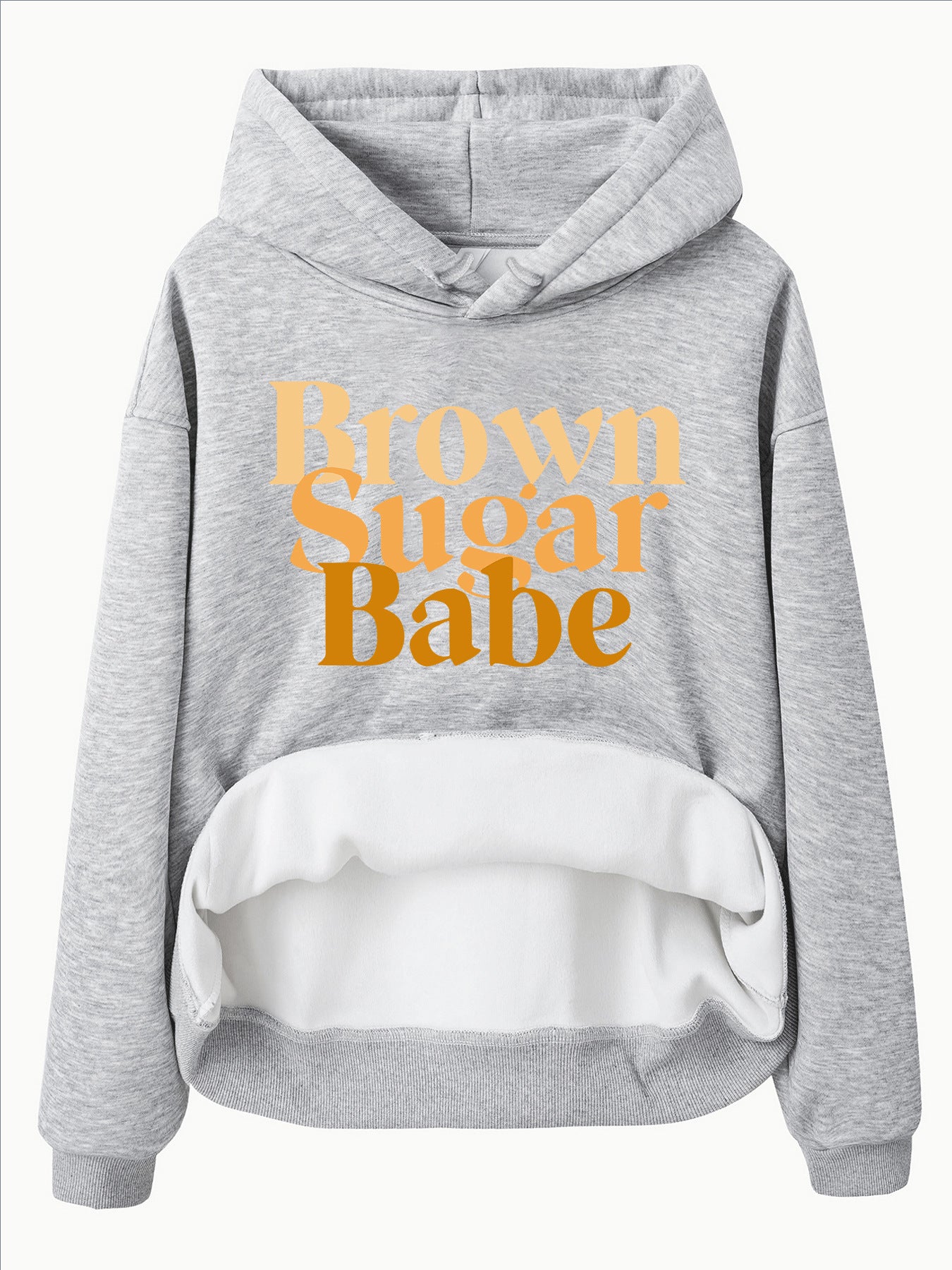 Langärmliger, dicker Fleece-Hoodie