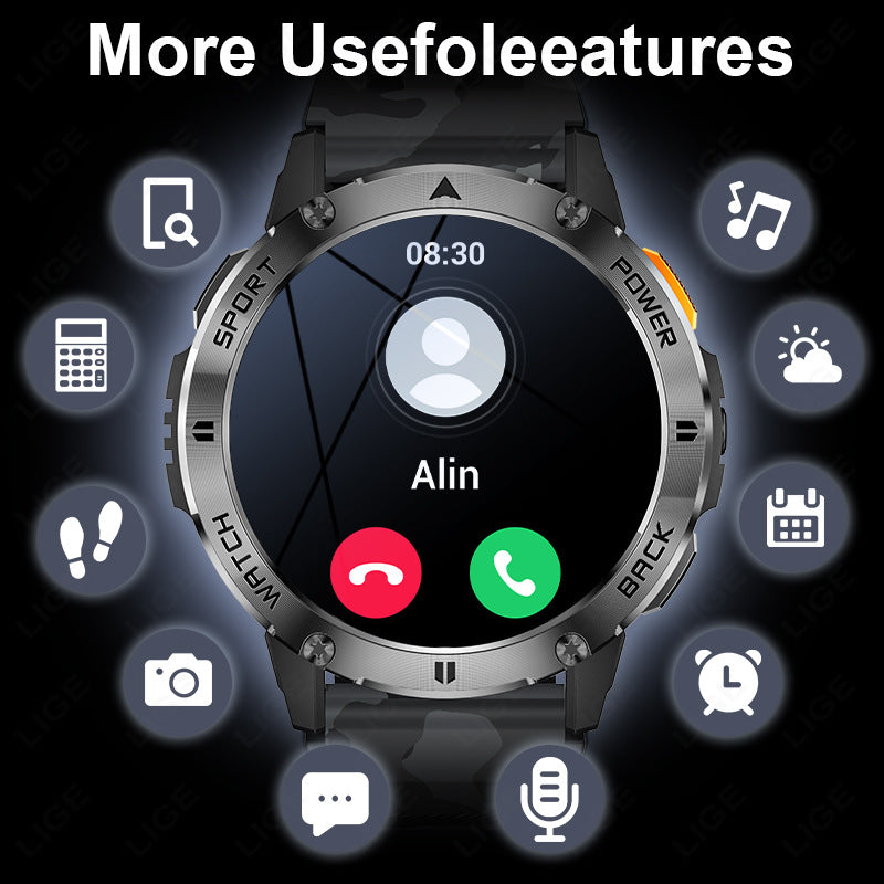 Ceas inteligent Bluetooth Call, ceas sport multifuncțional, ceas cu rază lungă de acțiune