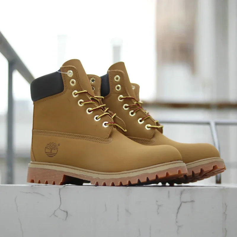 Ghete de piele naturală din piele naturală pentru bărbați, cizme de 6 inch, impermeabile, pentru bărbați și femei, la modă, pentru exterior