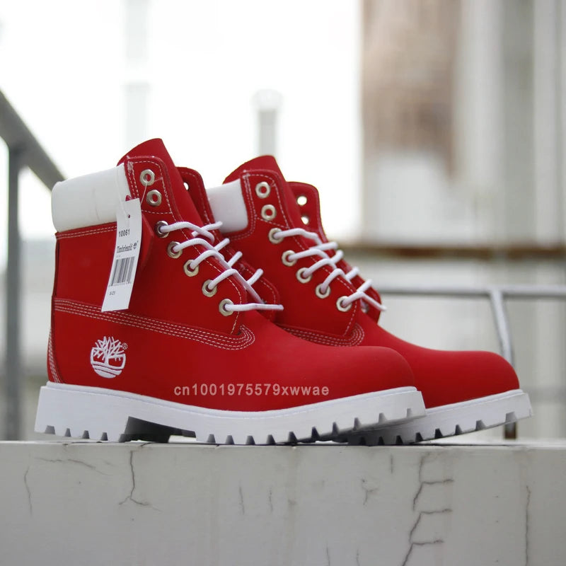 Ghete de piele naturală din piele naturală pentru bărbați, cizme de 6 inch, impermeabile, pentru bărbați și femei, la modă, pentru exterior