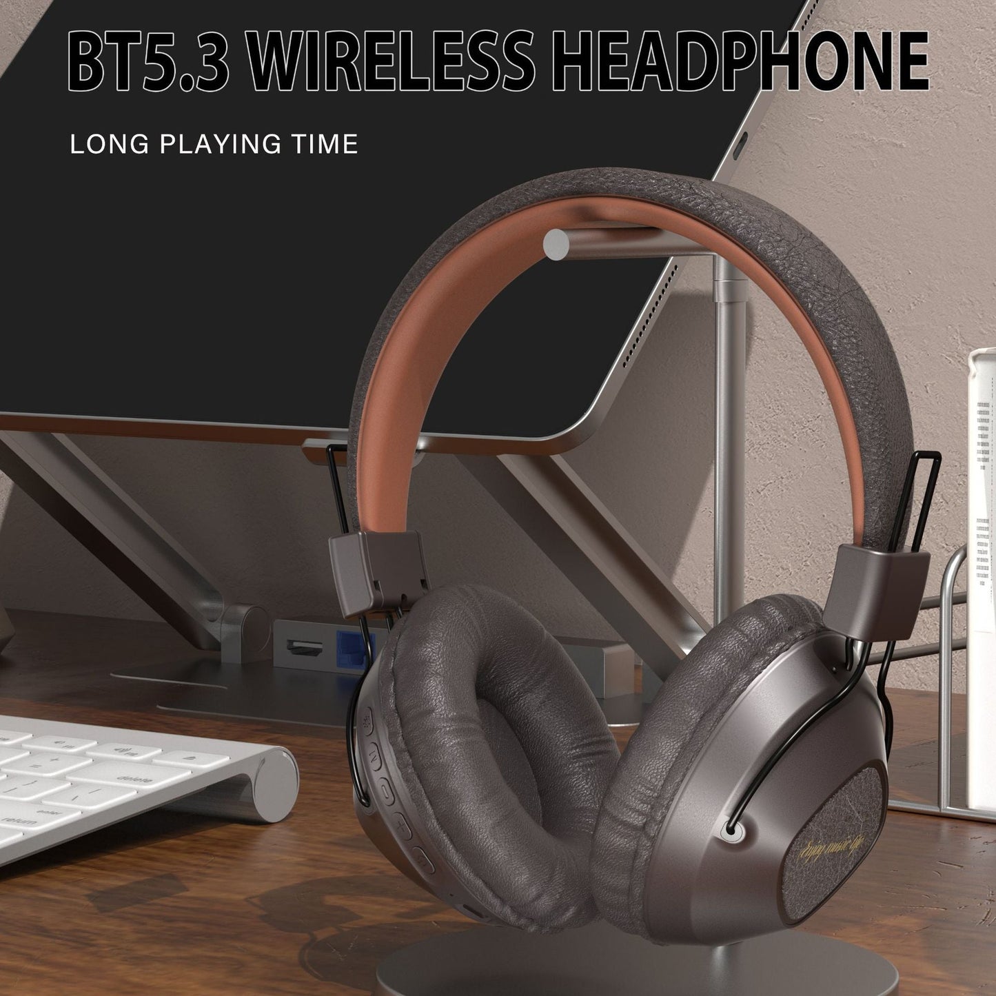 AKZ - 17 American retro internet celebrity wireless head mounted Bluetooth earphones with battery display - 𝐝𝐮𝐯𝐥𝐚𝐬𝐡𝐨𝐩.𝐜𝐨𝐦