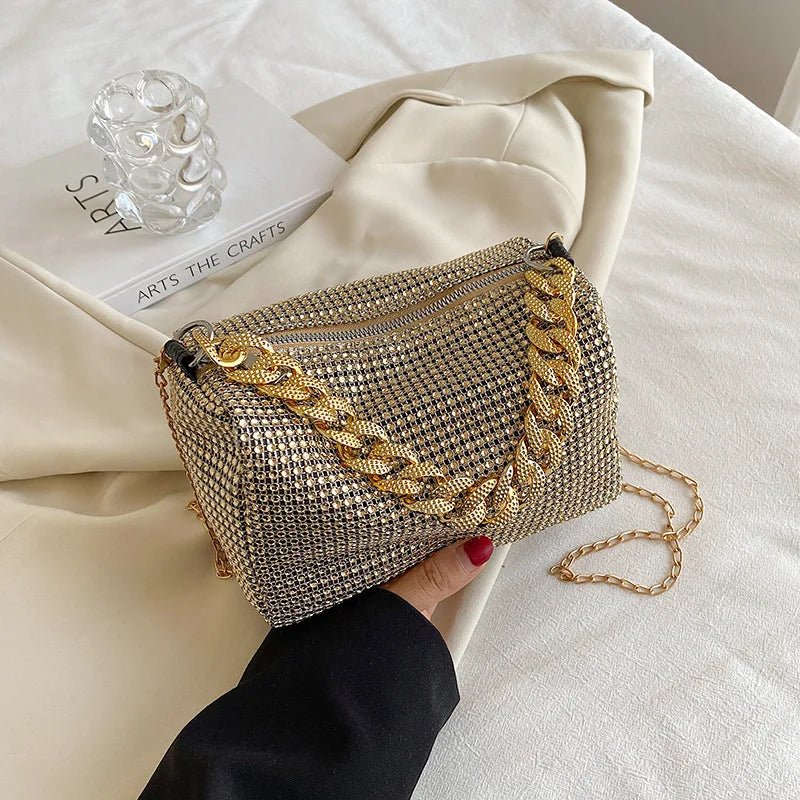 Allover Rhinestone Bucket Bag, Glitter Chain Prom Purse, Women's Mini Crossbody Bag (6.3*3.54) Inch - 𝐝𝐮𝐯𝐥𝐚𝐬𝐡𝐨𝐩.𝐜𝐨𝐦