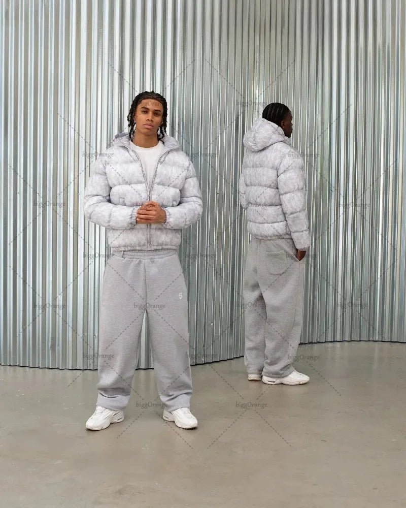 American street dollar logo brand men jacket autumn winter personalized fashion casual cotton - padded jacket couple loose jacket - 𝐃𝐔𝐕𝐋𝐀𝐒𝐇𝐎𝐏