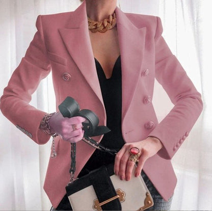 Autumn and Winter New Solid Color Fashion Casual Suit Short Coat for Women - 𝐃𝐔𝐕𝐋𝐀𝐒𝐇𝐎𝐏