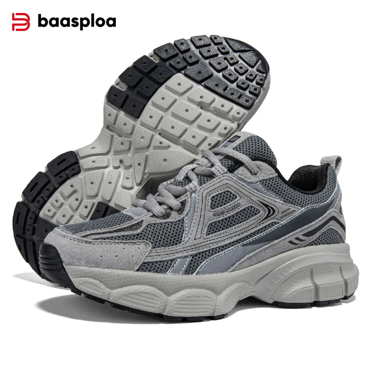 Baasploa Women Causal Sneakers Lightweight Mesh Breathable Sport Shoes Comfort Soft Walking Shoes for Women Non - Slip Outdoor - 𝐃𝐔𝐕𝐋𝐀𝐒𝐇𝐎𝐏