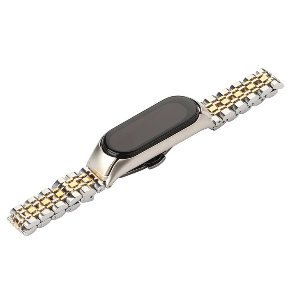 Band Strap for Smart Mi Band 8/9/10 Bracelet with Link Removal tool Metal Wristband for Xiaomi Mi Band 8 Watchband for Men Women - 𝐃𝐔𝐕𝐋𝐀𝐒𝐇𝐎𝐏