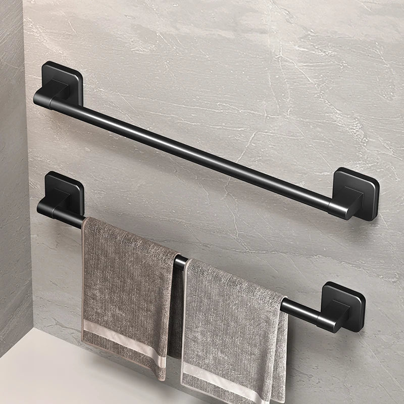 Bathroom Towel Holder White Without Drilling Bathroom Black Towel Rack Towel Bar Self - Adhesive Bathroom Towel Rack Towel Rail - 𝐃𝐔𝐕𝐋𝐀𝐒𝐇𝐎𝐏