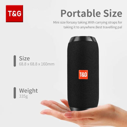 Bluetooth Speaker T&G TG117 Portable TWS Sound Box Waterproof Loudspeaker Outdoor Stereo Surround Speakers Support TF FM Radio - 𝐝𝐮𝐯𝐥𝐚𝐬𝐡𝐨𝐩.𝐜𝐨𝐦