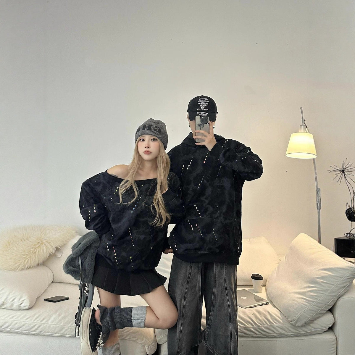 Casual Round Neck Sweatshirt for Men, Gradient Design, Loose Fit Long Sleeve T-Shirt - 𝐝𝐮𝐯𝐥𝐚𝐬𝐡𝐨𝐩.𝐜𝐨𝐦