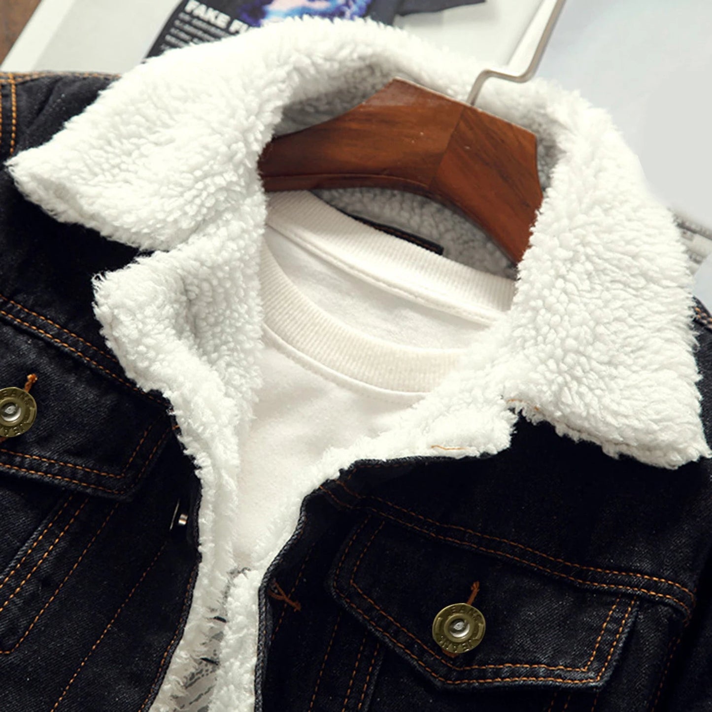 Men Winter Autumn Jacket Denim Inner Fleece Thicken Winter Jeans Jacket Coat Men's Turn - down Velvet Jacket Mens Fur Parkas - 𝐝𝐮𝐯𝐥𝐚𝐬𝐡𝐨𝐩.𝐜𝐨𝐦