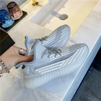 Mesh Lace - Up Platform Athletic Shoes - 𝐝𝐮𝐯𝐥𝐚𝐬𝐡𝐨𝐩.𝐜𝐨𝐦