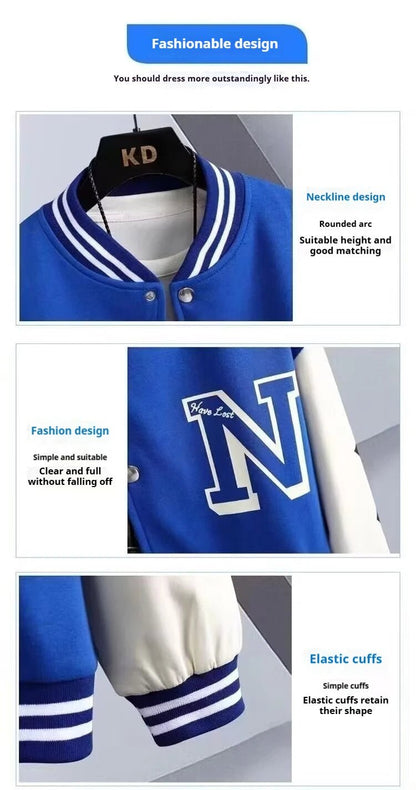 New American Style Baseball Jacket Men's Thin Autumn Jacket Unisex High Street Ins Style Casual Sports Top Couple's Versatilever - 𝐃𝐔𝐕𝐋𝐀𝐒𝐇𝐎𝐏