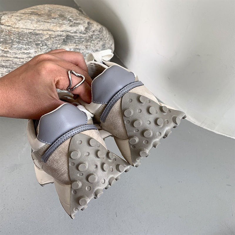 New Spring/Summer Genuine Leather Versatile Thick Sole Casual Sports Shoes for Women - 𝐃𝐔𝐕𝐋𝐀𝐒𝐇𝐎𝐏