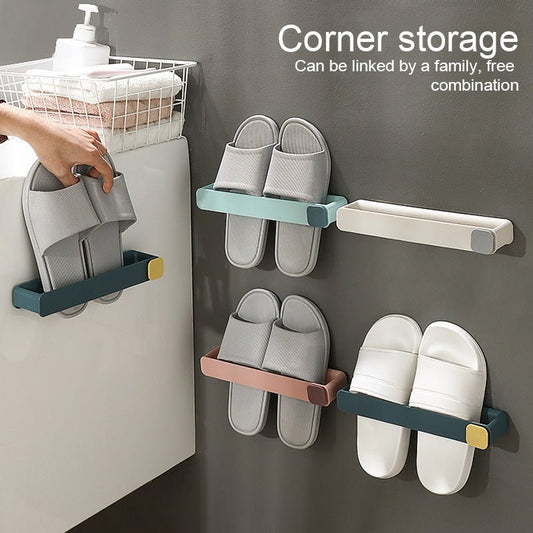 Punch - Free Shoe Rack Bathroom Slippers Rack a Lot Of Toilet Storage Wall Hanging Rack - 𝐝𝐮𝐯𝐥𝐚𝐬𝐡𝐨𝐩.𝐜𝐨𝐦