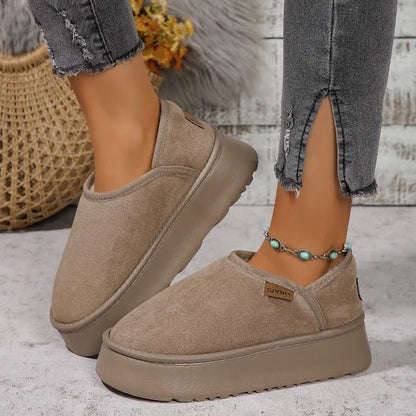 Winter Platform Boots Vintage Fashion Women's Snow Warm Suede Warm Inner Plush Fashion Thick Bottom Women's Flat Bottom Boots - 𝐝𝐮𝐯𝐥𝐚𝐬𝐡𝐨𝐩.𝐜𝐨𝐦