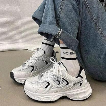 Women's Fashion Dad Shoes - Platform Mesh Running Sneakers，Breathable Casual Sports Shoes for Students，Everyday Training Shoes - 𝐃𝐔𝐕𝐋𝐀𝐒𝐇𝐎𝐏